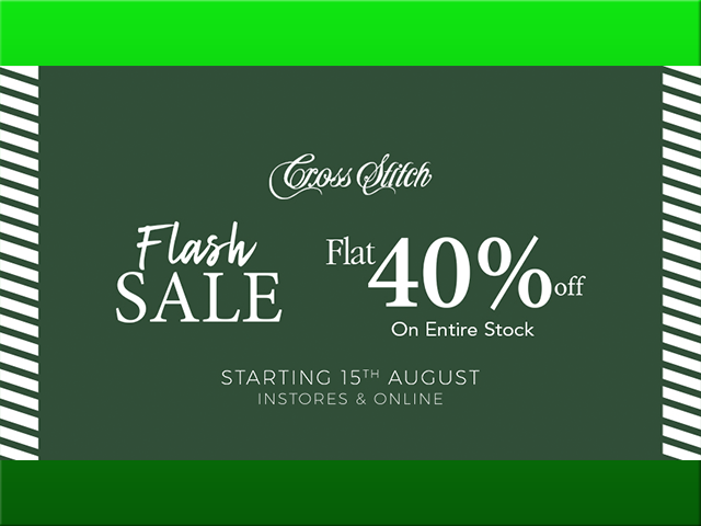 Cross Stitch Flash Sale! FLAT 40% OFF on entire stock from 15th August
