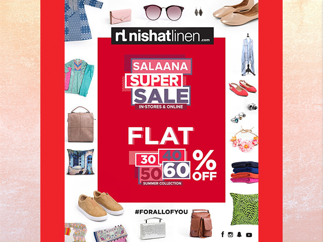 Nishat Linen Salaana Super Sale 2019! FLAT 30,40,50 & 60% OFF