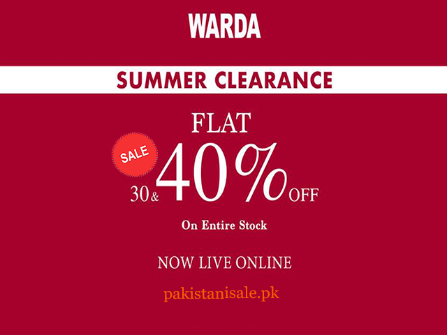 Warda Unstitched Clearance Sale 2019! FLAT 30% & 40% OFF on Entire Stock