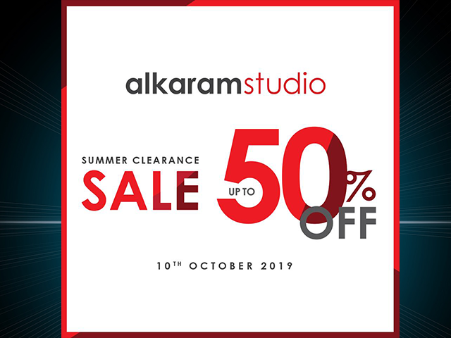 Alkaramstudio Summer Clearance Sale! Up to 50% OFF starting from 10th Oct 2019