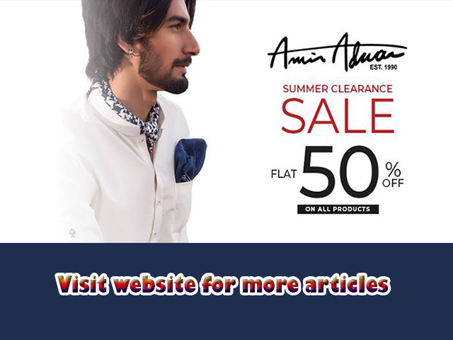 Amir Adnan Summer Clearance Sale 2019! Flat 50% OFF on all products