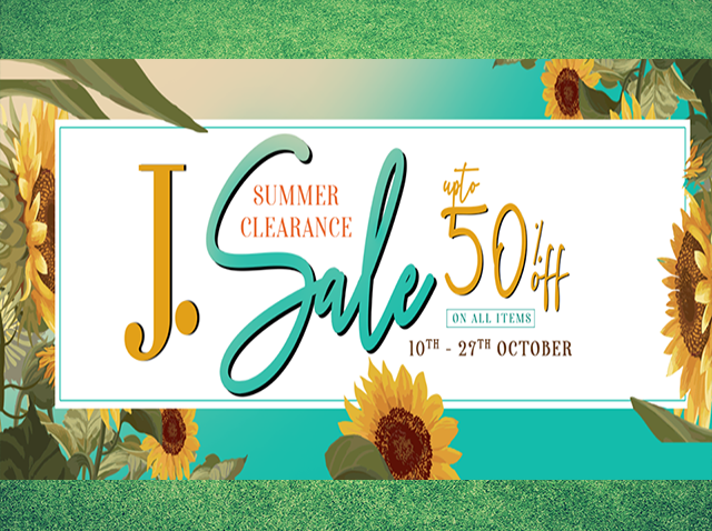 J. Junaid Jamshed Summer Clearance Sale! Upto 50% off Till 14th August 2025