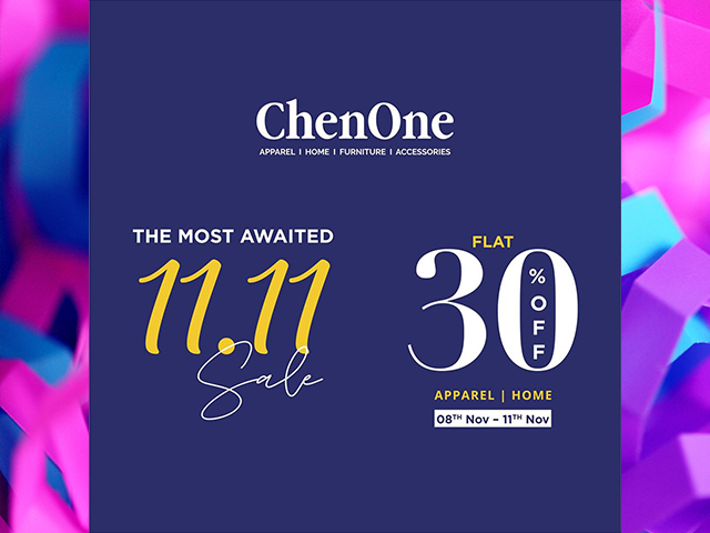 ChenOne 11.11 Sale! Flat 30% OFF from 8th November 2019
