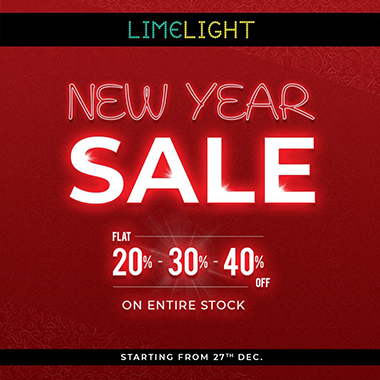 Limelight New Year Sale! Flat 30% 40% & 50% OFF on entire stock