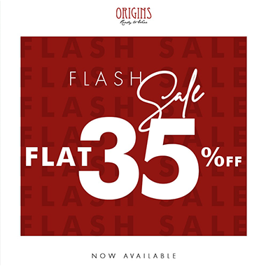 Origins Ready to Wear Flash Sale! Flat 35% off on entire stock