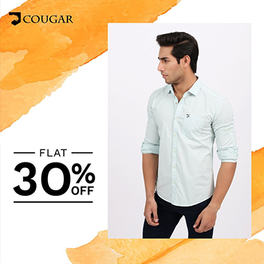 Cougar Sale! Flat 30% off on entire stock