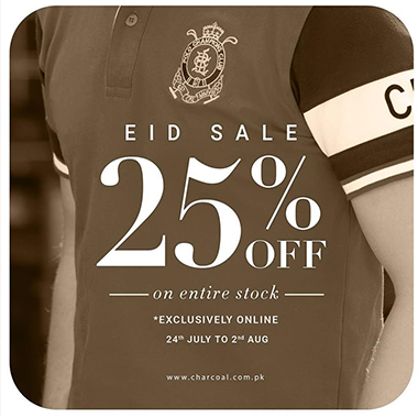 Charcoal Eid Sale! Flat 25% off on Entire Stock