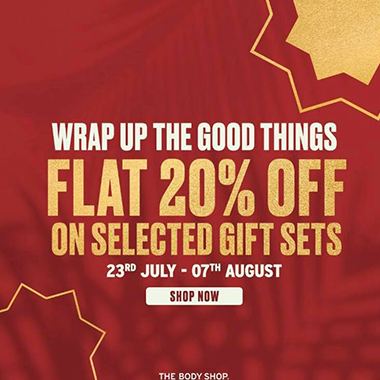 The body Shop Offer Alert! Flat 20% Discount