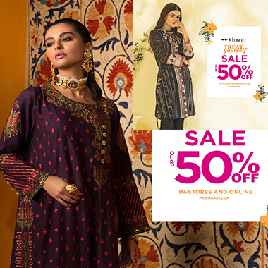 Khaadi Treat Yourself Sale 2024! Up to 50% off in stores & online