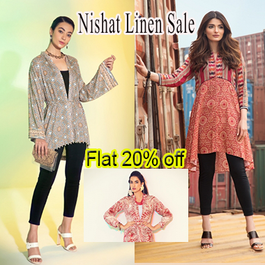 Nishat Linen Pakistan Day Sale 2021! Flat 20% off in stores & online