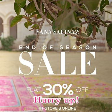 Sana Safinaz End of Summer Season Sale! Flat 30% off in stores and online
