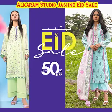 Alkaram Studio Jashne Eid Sale 2023! Up to 50% off Online