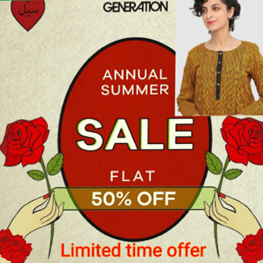 Generation Annual Summer Sale 2024! Flat 50% off Unstitched