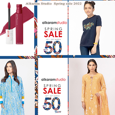 Alkaram Spring Sale 2022! Up to 50% off