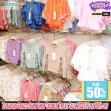 Zubaidas Graco Baby Shop Double Treat Sale 2023! Flat 50% off