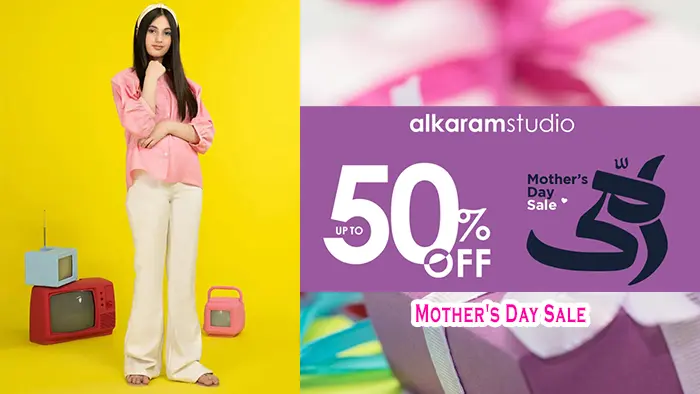Alkaram Studio Mother's Day Sale Upto 50% off from 9th May 2023