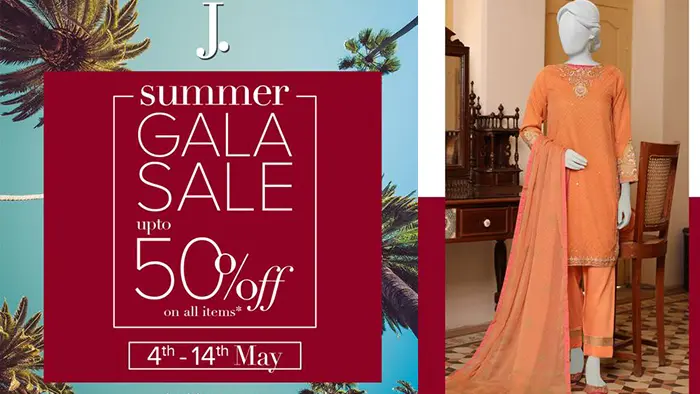 J. Junaid Jamshed Summer Sale 2023! 50% off with price