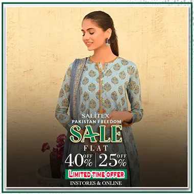 Salitex Azadi Sale 2023 Lawn Unstitched Flat 25% & 40% Off