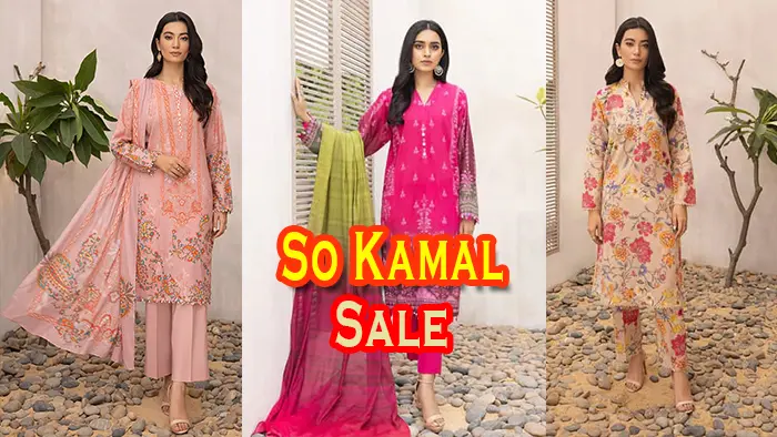 So Kamal Summer Sale 2024 Lawn Unstitched 50% Off with price
