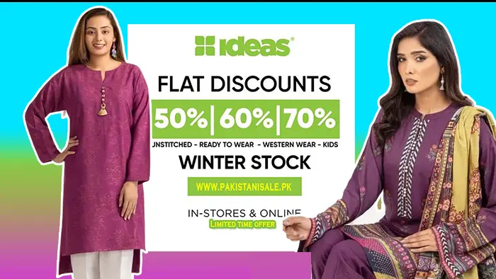 Ideas By Gul Ahmed Sale Winter 2024 Khaddar Flat 50% off