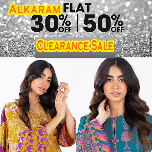 Alkaram Studio Annual Winter Sale 2024! Unstitched Flat 30% & 50% Off