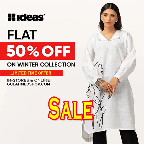 Ideas By Gul Ahmed Sale Winter 2024 Khaddar Flat 50% off