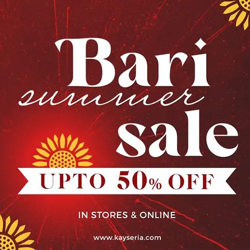 Kayseria Mega Summer Sale! Flat 30% off on entire stock